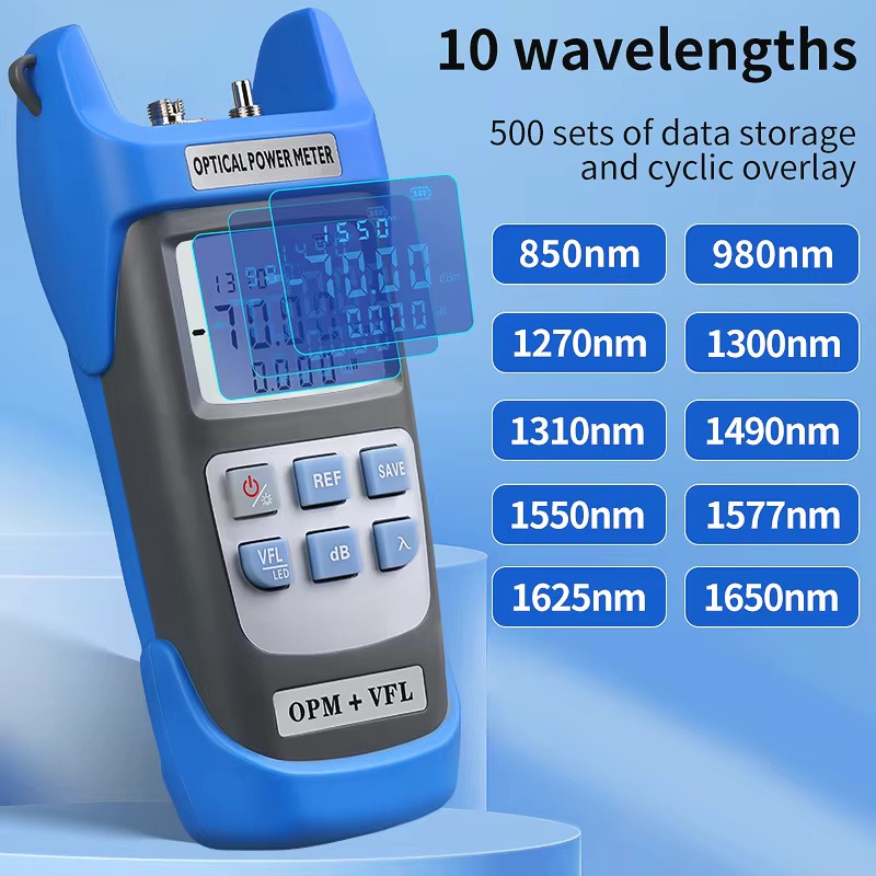 COMPTYCO High Precision Rechargeable OPM VFL with LED 3IN1 machine Optical Fiber Tester Visual Fault Locator Optical Power Meter