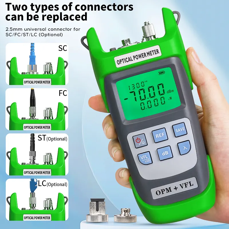 COMPTYCO AUA-G710BHigh Precision Optical Multi Meter 3 in 1 OPM+VFL+LED light 10 wavelengths Visual Fault Locator Optical Power Meter