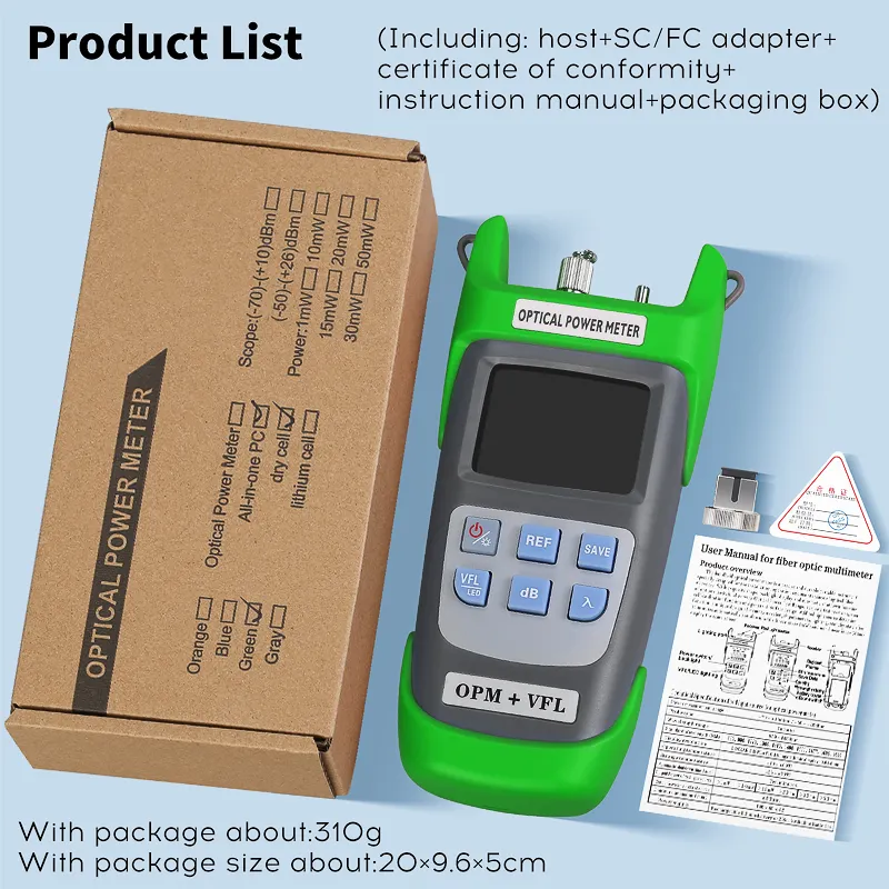 COMPTYCO AUA-G710BHigh Precision Optical Multi Meter 3 in 1 OPM+VFL+LED light 10 wavelengths Visual Fault Locator Optical Power Meter