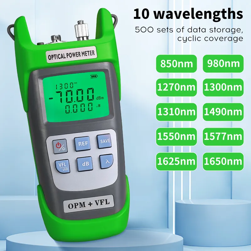 COMPTYCO AUA-G710BHigh Precision Optical Multi Meter 3 in 1 OPM+VFL+LED light 10 wavelengths Visual Fault Locator Optical Power Meter