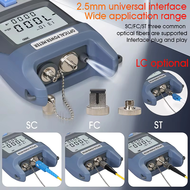 COMPTYCO High Precision Optical Multi Meter 3 in 1 OPM+VFL+LED light 10 wavelengths Visual Fault Locator Optical Power Meter
