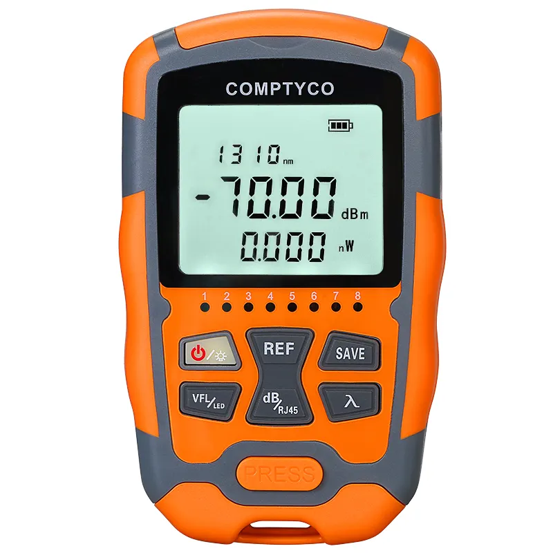 COMPTYCO High Precision Optical Multi Meter Multi-function OPM+VFL+LED+RJ45 tester Visual Fault Locator Mini Optical Power Meter