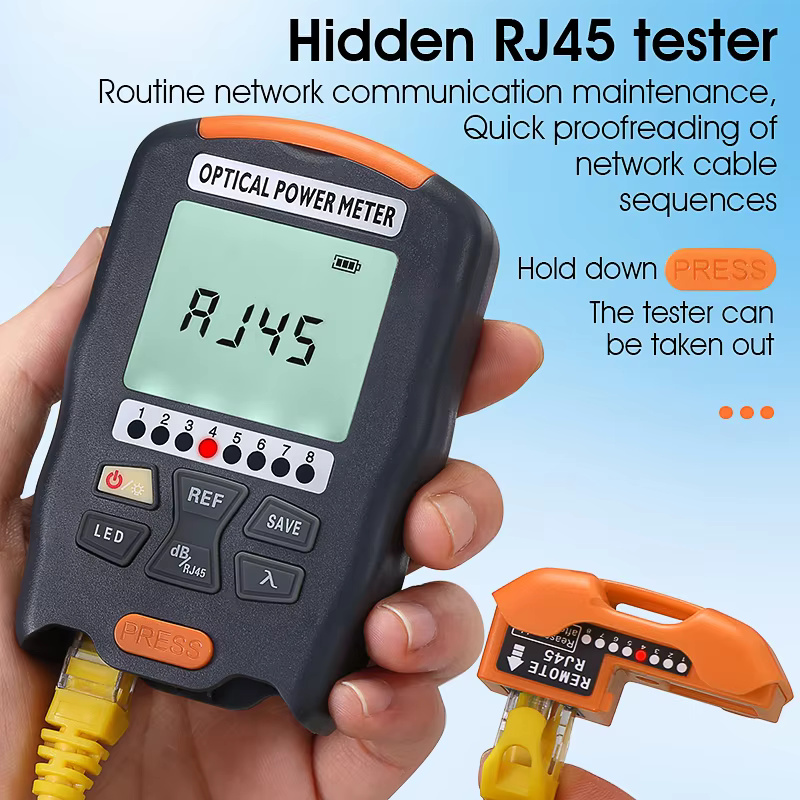 COMPTYCO Good price Handheld Fiber Optic Tester A-D7/D5 OPM with LED and RJ45 tester Fiber Optic Equipment Optical Power Meter