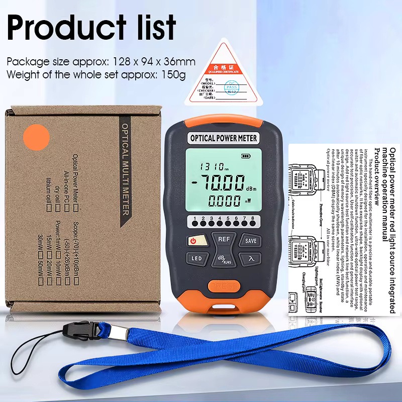 COMPTYCO Good price Handheld Fiber Optic Tester A-D7/D5 OPM with LED and RJ45 tester Fiber Optic Equipment Optical Power Meter