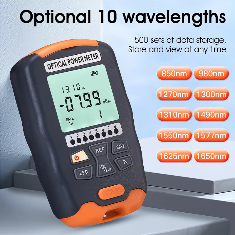 COMPTYCO Good price Handheld Fiber Optic Tester A-D7/D5 OPM with LED and RJ45 tester Fiber Optic Equipment Optical Power Meter