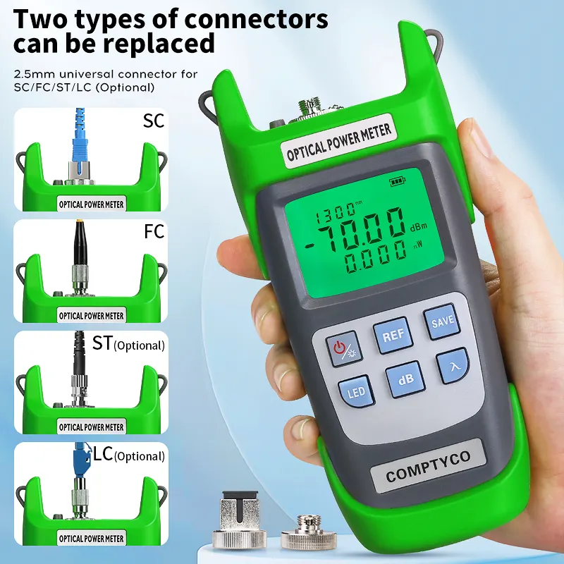 COMPTYCO High precision Fiber Optic Tester AUA-G710A/G510A OPM with LED 10 wavelength Fiber Optic Equipment Optical Power Meter