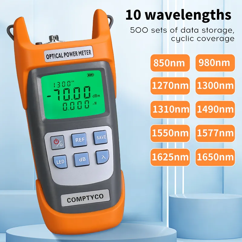 COMPTYCO AUA-G710A/G510A high-precision fiber optic tester OPM with LED 10 wavelength fiber optic equipment optical power meter