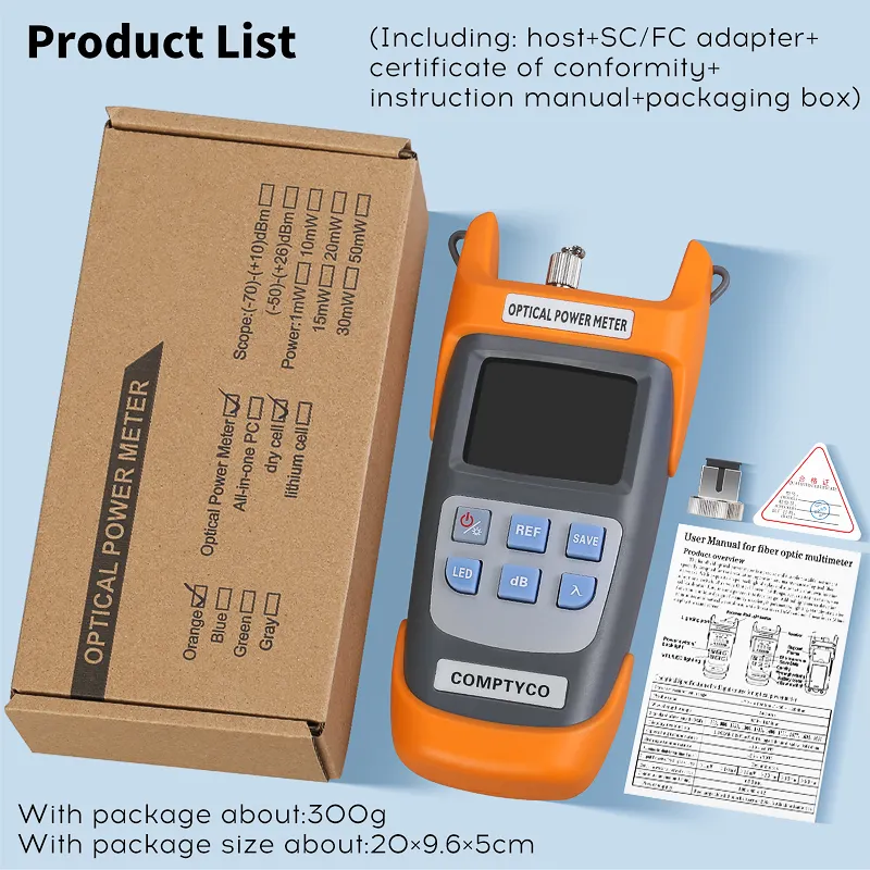 COMPTYCO AUA-G710A/G510A high-precision fiber optic tester OPM with LED 10 wavelength fiber optic equipment optical power meter