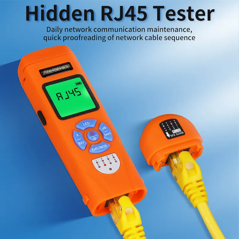 COMPTYCO AUA-C7/C5 Charging High Precision Fiber Optic Tester OPM with LED and RJ45 Tester Fiber Optic Equipment Mini Optical Power Meter