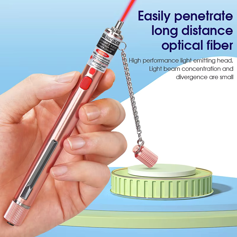 COMPTYCO 5-50mw Rechargeable Fiber Test Pen Red Light Source Breakpoint Detector Laser Pen VFL 5-50km Visual Fault Locator