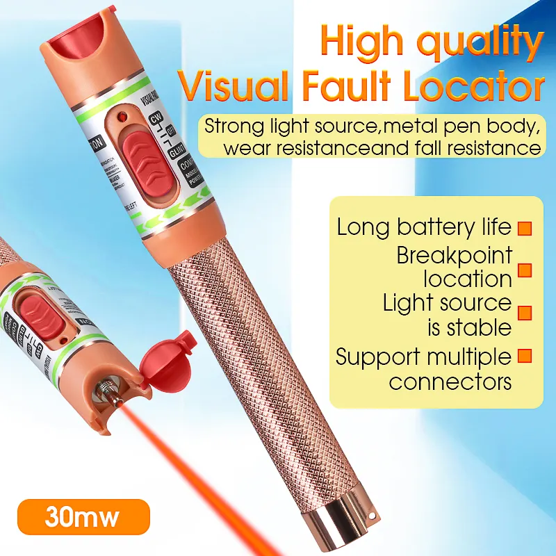 COMPTYCO AUA-C1/10/20/30/50mw 30km VFL 2.5mm FC/SC/ST Universal Connector breakpoint detector laser pen visual fault locator