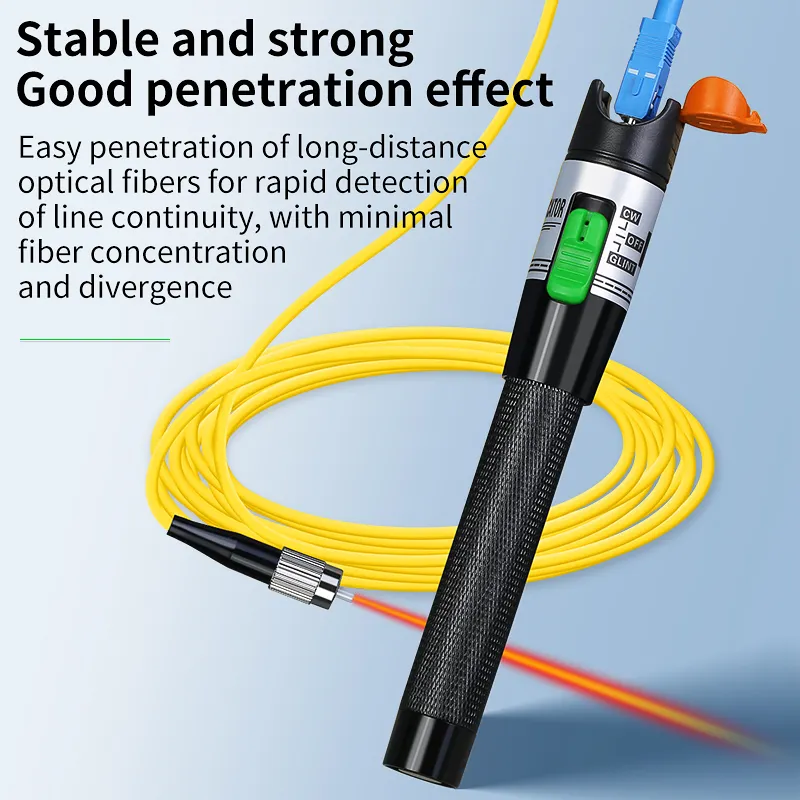 COMPTYCO rechargeable 15-50mw fiber optic test pen VFL 2.5mm FC/SC/ST universal connector breakpoint detector laser pen visual fault locator red light source