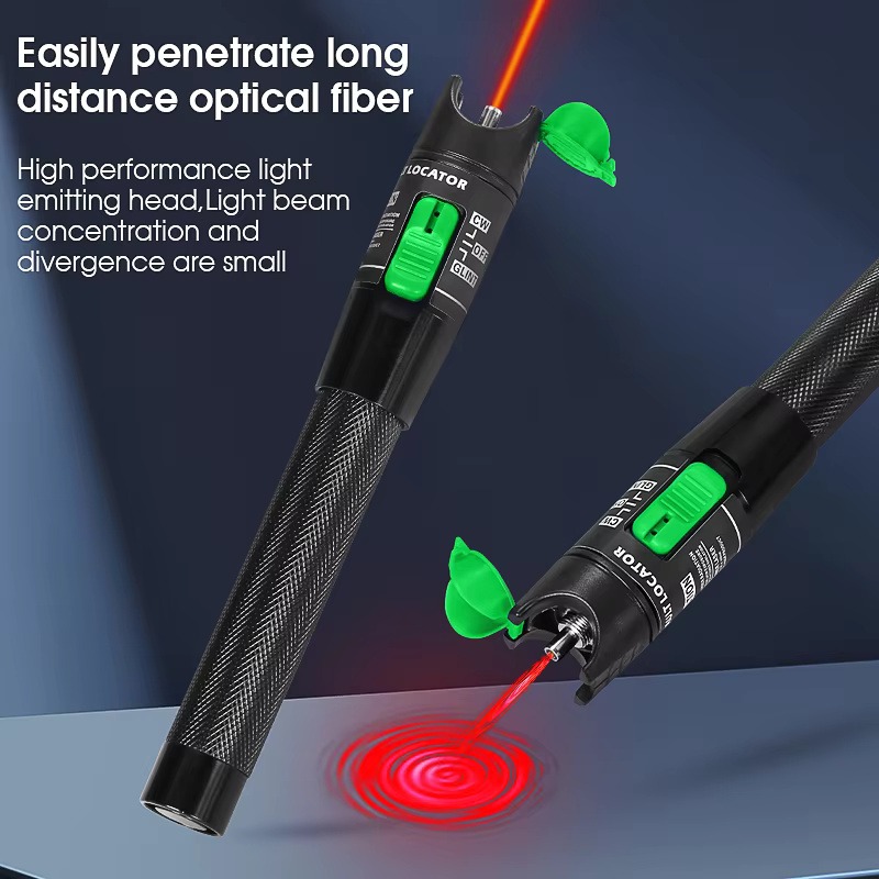 COMPTYCO 1-50mw fiber optic test pen detector red light source breakpoint detector laser pen VFL 1-50km visual fault locator