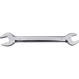 Metric Open Ended Spanner, Double End, Chrome Vanadium Steel, 14mm x 15mm