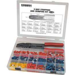 ASSORTED TERMINALS & CRIMPING TOOL 361-PCE