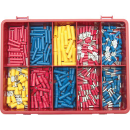 TERMINALS/SPADES/BULLETSR RED/BLUE/YLW KIT 300-PCE
