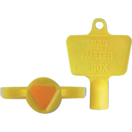 PLASTIC GAS METER BOX KEY YELLOW