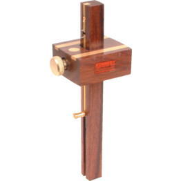 BRASS PLATED ROSEWOOD MORTICE GAUGE