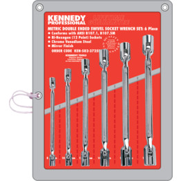 8-19mm DOUBLE ENDED SWIVEL SOCKET SET 6PC