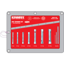 Metric Box Spanner Set , Double End, Steel, Set of 7