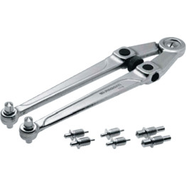 Adjustable Pin Spanner, Vanadium Steel, 245mm Length, 20-100mm Jaw Capacity