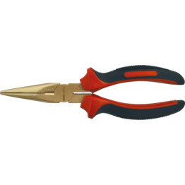 8" SPARK RESISTANT LONG NOSE PLIERS Be-Cu