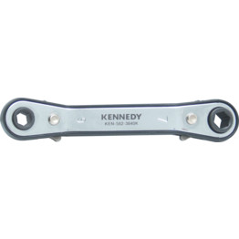 Metric Double End Ring Ratchet Spanner, Chrome Vanadium Steel, Reversible, 14mm x 15mm