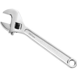 Adjustable Spanner, Chrome Vanadium Steel, 15in./375mm Length, 44mm Jaw Capacity