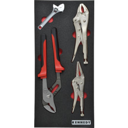 4 Piece Grip Set in Tool Control 1/3 Width Foam Inlay for Tool Cabinets.