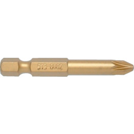 TiN Coated Screwdriver Bits: 1/4" Direct Drive Bits - PZ