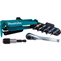 P-79142 SCREWDRIVER BIT SET C/W RATCHET (12PC)