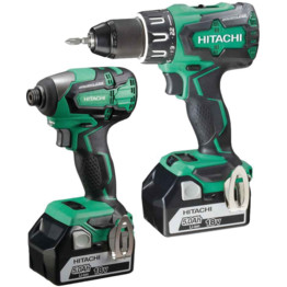 KC18DBFL2/JAZ 18V 2 pce Cordless Brushless Kit - Combi Drill & Impact Driver Kit - 2 x 5.0Ah Batteries - Charger - Case