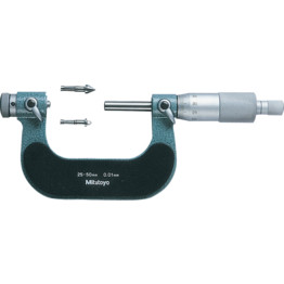 126 Series Screw Thread Micrometers with Interchangeable Tips