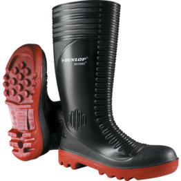 A252931 Acifort Ribbed Black Safety Wellington Boots