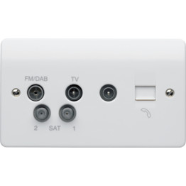 K3566DABRPWHI QUADPLEXER TV/FMDAB/SATx2 WITH BT SECONDARY