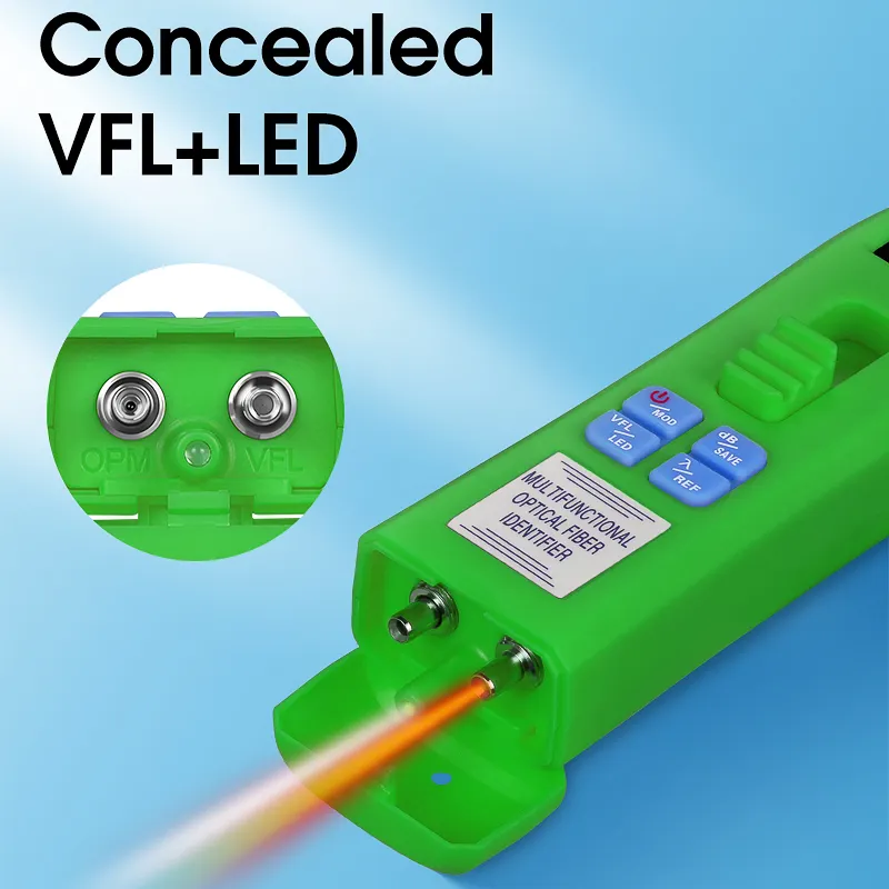 COMPTYCO MINI Charging Type Live Detector Identifier OFI+OPM+30mw VFL+LED 4in1 Fiber Tester SM MM orange Optic Fiber Identifier