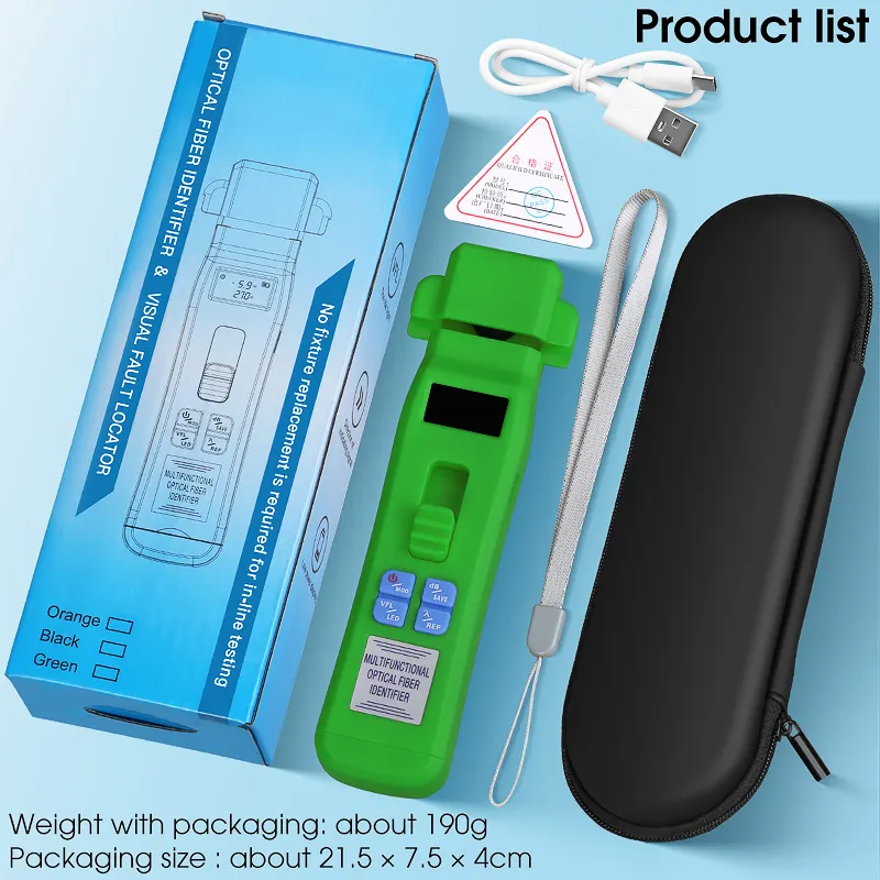 COMPTYCO MINI Charging Type Live Detector Identifier OFI+OPM+30mw VFL+LED 4in1 Fiber Tester SM MM orange Optic Fiber Identifier