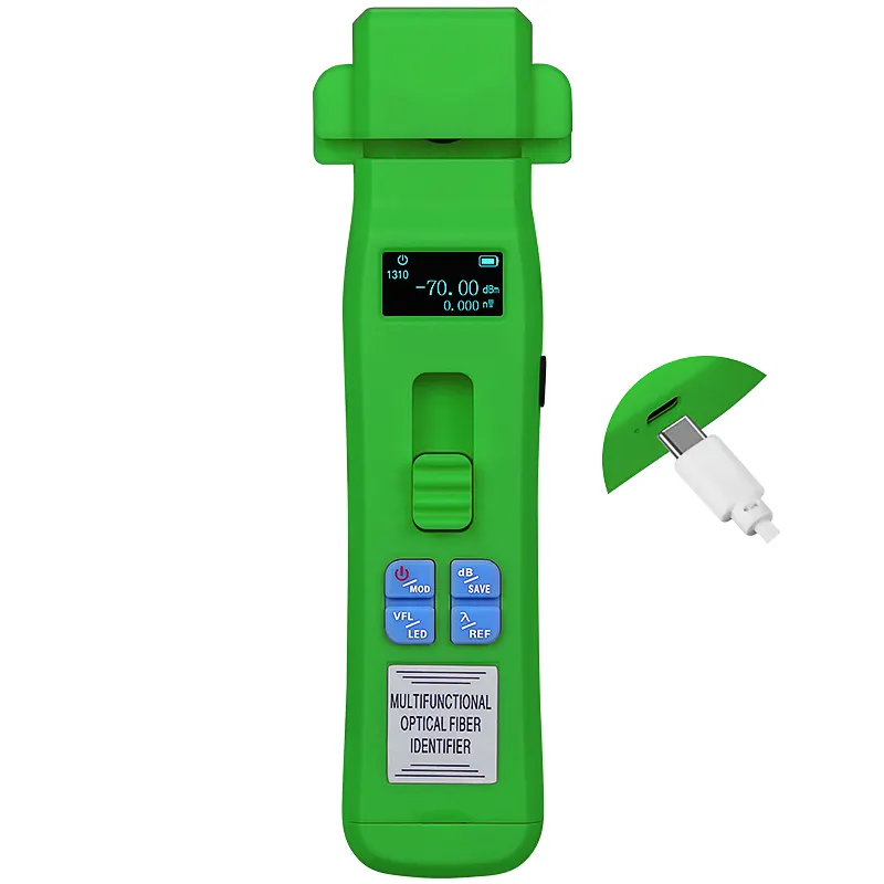 COMPTYCO MINI Charging Type Live Detector Identifier OFI+OPM+30mw VFL+LED 4in1 Fiber Tester SM MM orange Optic Fiber Identifier