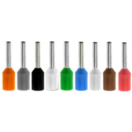 Bootlace Ferrule, Insulated Terminal, Black German Coding 6.0mm x 12g (Pk-500)