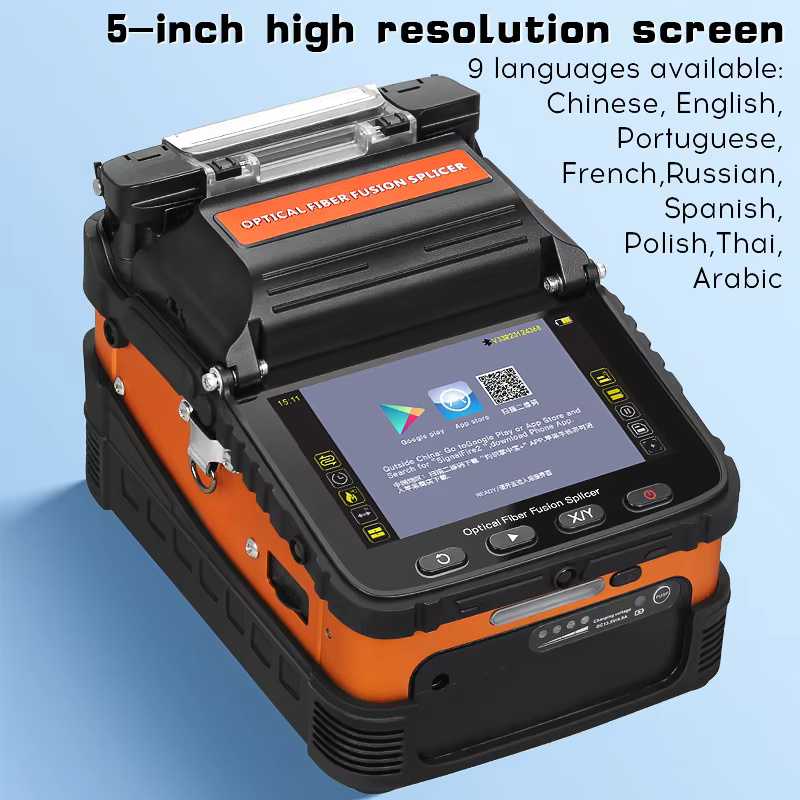 AI-6C+ Optical Fiber Welding Machine Fiber Optic Splicer Kit Fusion Splicer Machine 6 motor with LED Fiber Optic Fusion Splicer