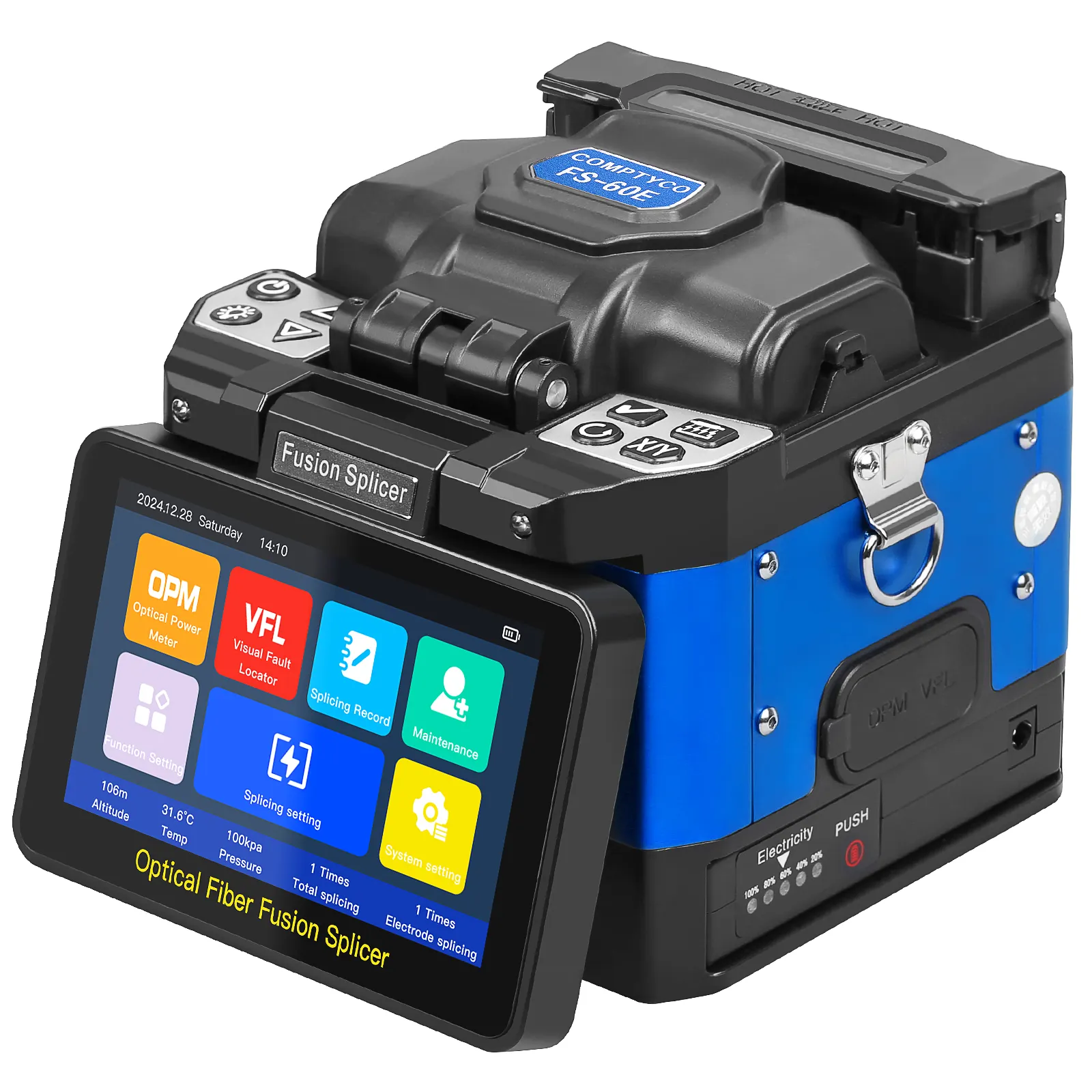 COMPTYCO FS-60E 6-motor 5-inch high-definition screen, button/touch dual operation, built-in light source+red light source, 6700mAh large capacity battery