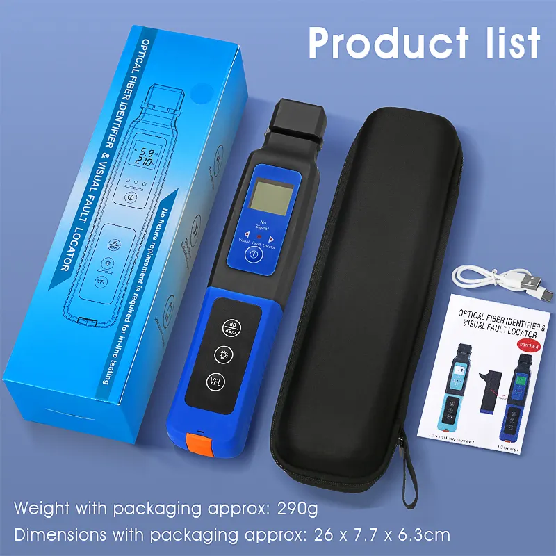 COMPTYCO fiber optic signal identifier red light source all-in-one machine 10 kilometers AUA-C40 single-mode and multimode four-in-one clamp fiber optic direction identifier rechargeable