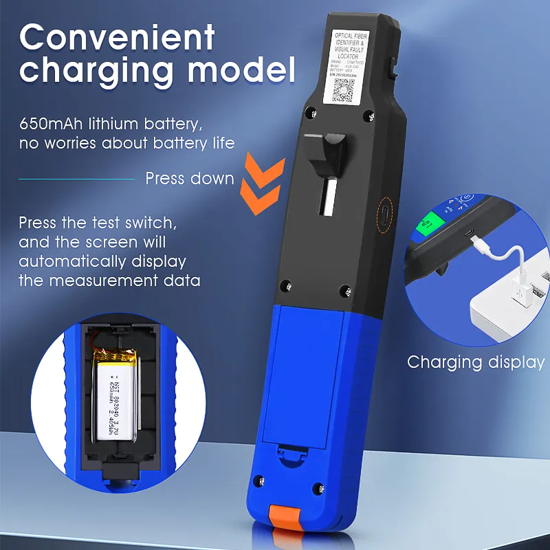 COMPTYCO fiber optic signal identifier red light source all-in-one machine 10 kilometers AUA-C40 single-mode and multimode four-in-one clamp fiber optic direction identifier rechargeable