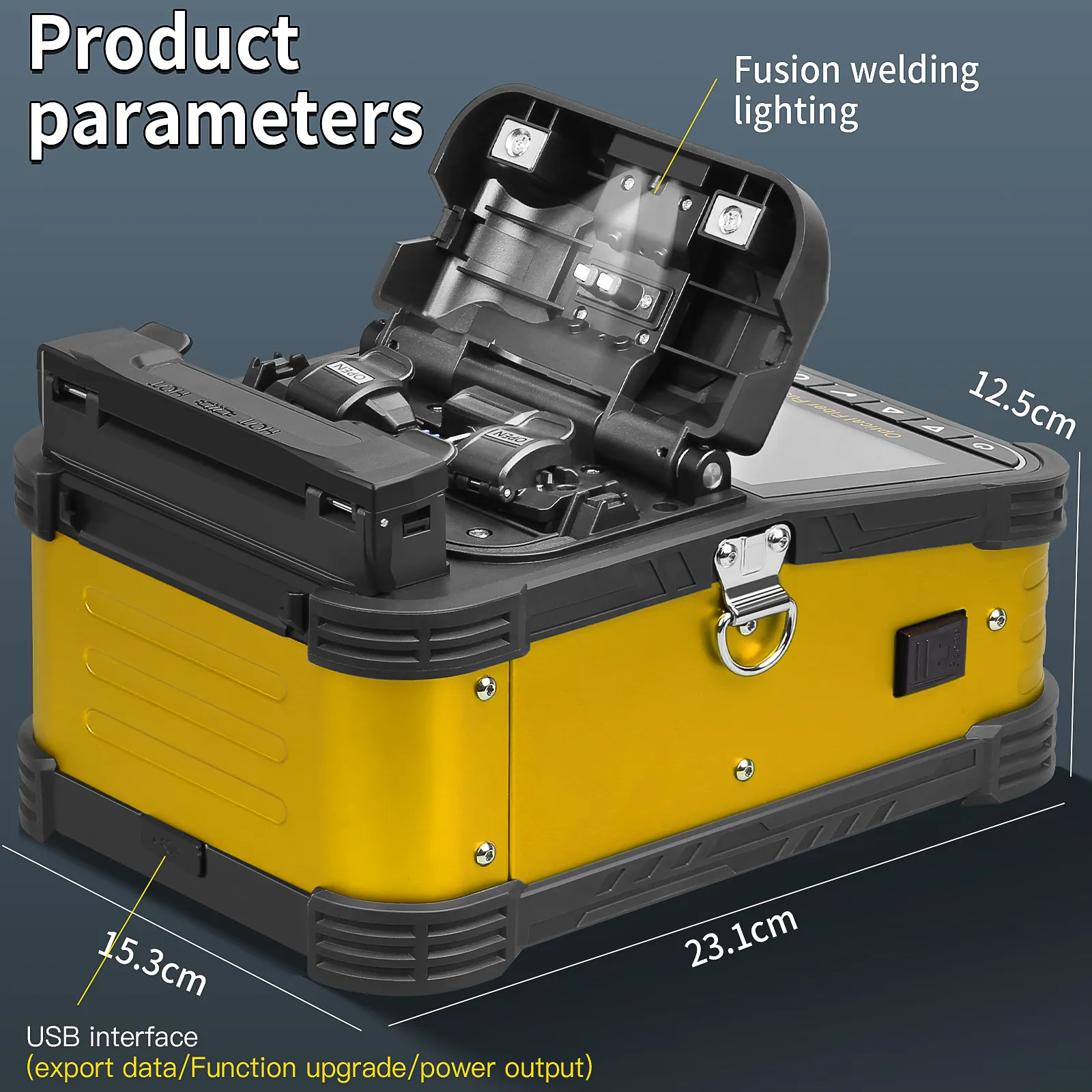 S-70 Fiber Optic Fusion Splicer 6 Motor Touchscreen Fusion Splicer 7800mAh Fiber Optic Fusion Splicer