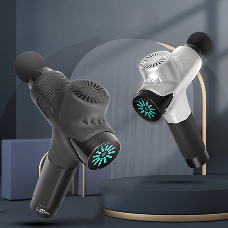 Best Handheld Deep Tissue Muscle Gun Massager with LCD Display Heat Vibrator & Mat Heads for Body Application
