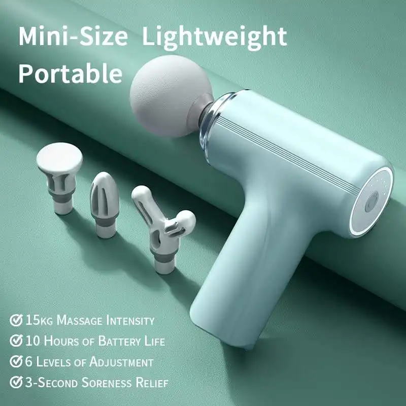 Deep Tissue Small Muscle Gun Massager Portable Electric Facial Body Percussion Mini Massage Gun
