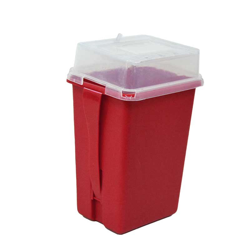 Disposable Biohazard Sharps Container 1qt Medical Trash Bin