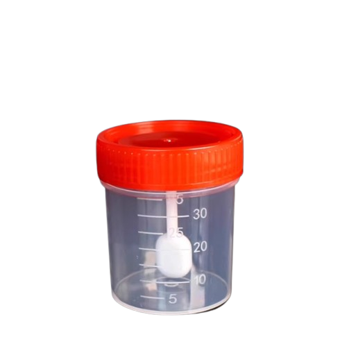 Disposable Medical Specimen Cups Set - Urine/Stool/Sputum Collection Containers with Flip-Top/Screw Cap (40ml/60ml)