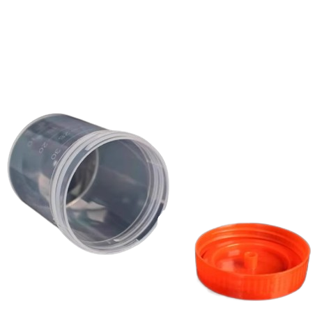 Disposable Medical Specimen Cups Set - Urine/Stool/Sputum Collection Containers with Flip-Top/Screw Cap (40ml/60ml)