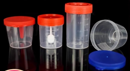 Disposable Medical Specimen Cups Set - Urine/Stool/Sputum Collection Containers with Flip-Top/Screw Cap (40ml/60ml)